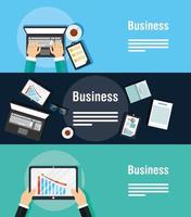 Business und Corporate Template Banner Set vektor