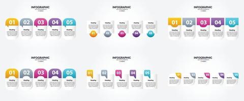 flaches Designset der Vektorillustrations-Infografiken für Werbebroschürenflieger und -zeitschrift vektor