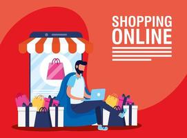 Online-Shopping und E-Commerce-Banner vektor