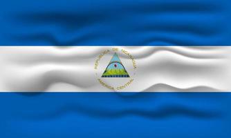 Wehende Flagge des Landes Nicaragua. Vektor-Illustration. vektor