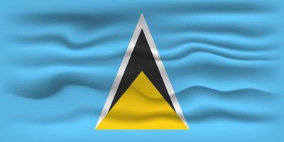 Wehende Flagge des Landes St. Lucia. Vektor-Illustration. vektor