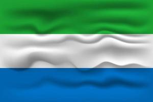 schwenkende flagge des landes sierra leone. Vektor-Illustration. vektor