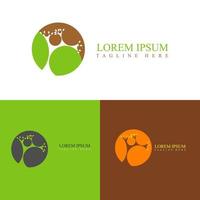 Naturbaum-Logo-Design, grüner Vektor für Firmen- oder Organisationslogo