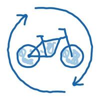 Fahrrad-Sharing-Dienste-Verleih-Doodle-Symbol handgezeichnete Illustration vektor