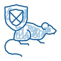 rattenverbot doodle symbol handgezeichnete illustration vektor