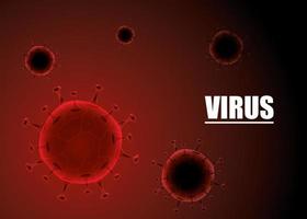 wissenschaftliches rotes Banner des Coronavirus vektor