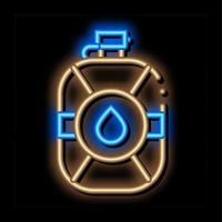 wasserflasche neonglühen symbol illustration vektor