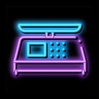 elektronisk skala neon glöd ikon illustration vektor