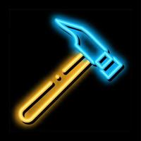 schuhfix hammer neonglühen symbol illustration vektor