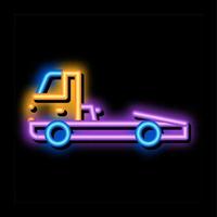 abschleppen fracht lkw neonglühen symbol illustration vektor