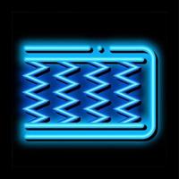 matratze metallfedern neonglühen symbol illustration vektor