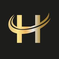 Anfangsbuchstabe h Logo mit kreativer moderner Geschäftstypografie-Vektorvorlage vektor