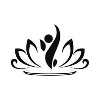 printlotus blume vektor logo symbol spirituell einfach isoliert silhouette symbol zeichen