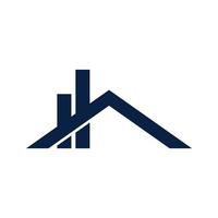 minimalistisches immobilienlogo. kreative immobilienillustration. vektor