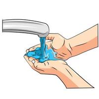 Illustration zum Waschen der Hand vektor