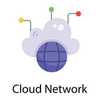 trendiges Cloud-Netzwerk vektor