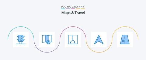 Karten und Reisen Blue 5 Icon Pack inklusive . Lage. Route