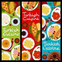 türkische küche restaurant essen vektorbanner vektor