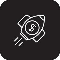 Finanzstart-Fintech-Startup-Symbole mit schwarz gefülltem Linienstil vektor