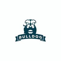 bulldogg symbol logotyp. vektor illustration.