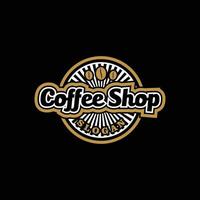 Coffee-Shop-Logo-Design-Vorlage Retro-Kaffee-Emblem-Vektor-Kunst-Vektor-Illustration vektor