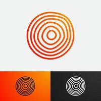 abstrakte glänzende Sonne-Logo-Vorlage mit Farbabstufung für Firmendesign vektor