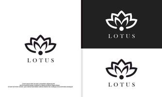 Logo-Illustration Vektorgrafik der Lotusblume vektor