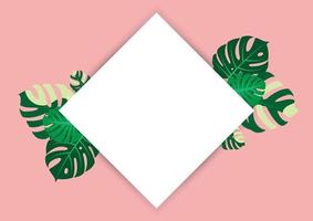 de design är trendig och exotisk för de blad monstera grön av natur i de sommar botanisk djungel för de baner bakgrund, dekoration, ram, och för illustration. vektor