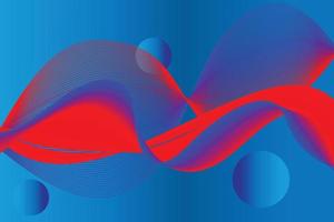 abstrakter Hintergrund der roten und blauen Gradientenwelle. modernes plakat mit farbverlauf 3d-flussform. innovatives hintergrunddesign für die zielseite. Vektor