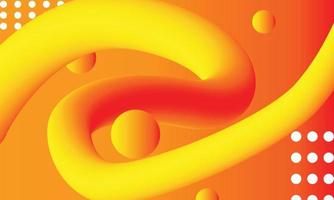 orangefarbener abstrakter flüssiger Hintergrund. modernes plakat mit farbverlauf 3d-flussform. innovatives hintergrunddesign für die zielseite. Vektor