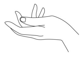 elegant hand av kvinna, ger eller tar gest vektor