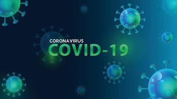 covid -19 coronavirus bakgrund mall för tidigt varning som en betyder av utbildning för barn vektor