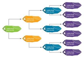 färgrik företag strukturera begrepp, företags- organisation Diagram schema med människor ikoner. vektor illustration.