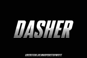 Bold Condensed Dasher oder Speed Stripe Font Vector