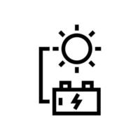 sol- batteri ikon vektor isolerat illustration