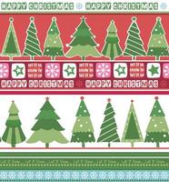 sömlös mönster av jul träd med formuleringar - jul vektor design