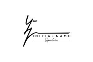anfänglicher YJ-Signatur-Logo-Vorlagenvektor. hand gezeichnete kalligraphiebeschriftungsvektorillustration. vektor