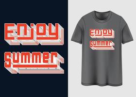 Lassen Sie uns das Sommer-T-Shirt-Design genießen vektor