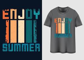 Lassen Sie uns das Sommer-T-Shirt-Design genießen vektor