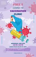 kostenloses Impf-Covid-19-Poster vektor