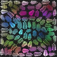 sömlös färgrik mönster med grenar och löv. vektor illustration