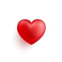 vektor realistisk röd hjärta för valentines dag