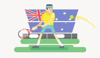 australiensisk tennisspelare vektor