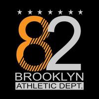 new york brooklyn sportliches vektortypografiedesign vektor