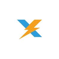 x åska form färgrik geometrisk logotyp vektor