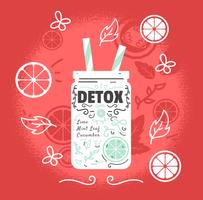 Detox-Poster-Illustration vektor