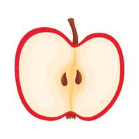 Symbol. Apfel. roter, reifer Apfel. vektorillustration im modernen flachen stil. das Konzept der richtigen Ernährung. Früchte. vektor