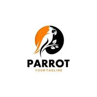 Vektor-Papagei-Logo-Design-Vektor-Vorlage vektor