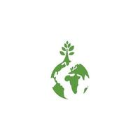 frodig grön jord logotyp vektor