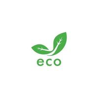 grünes Öko-Blatt-Logo-Design vektor